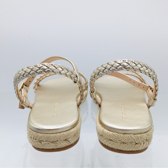 Stuart Weitzman Mykonos Braided Metallic Nappa Espadrille sandals Size US 7.5 B - Picture 5 of 12